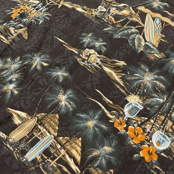 Vintage Campia Moda Shirt Mens M Floral Surf Cocktail Palm Short Sleeve Hawaiian - Picture 3 of 6